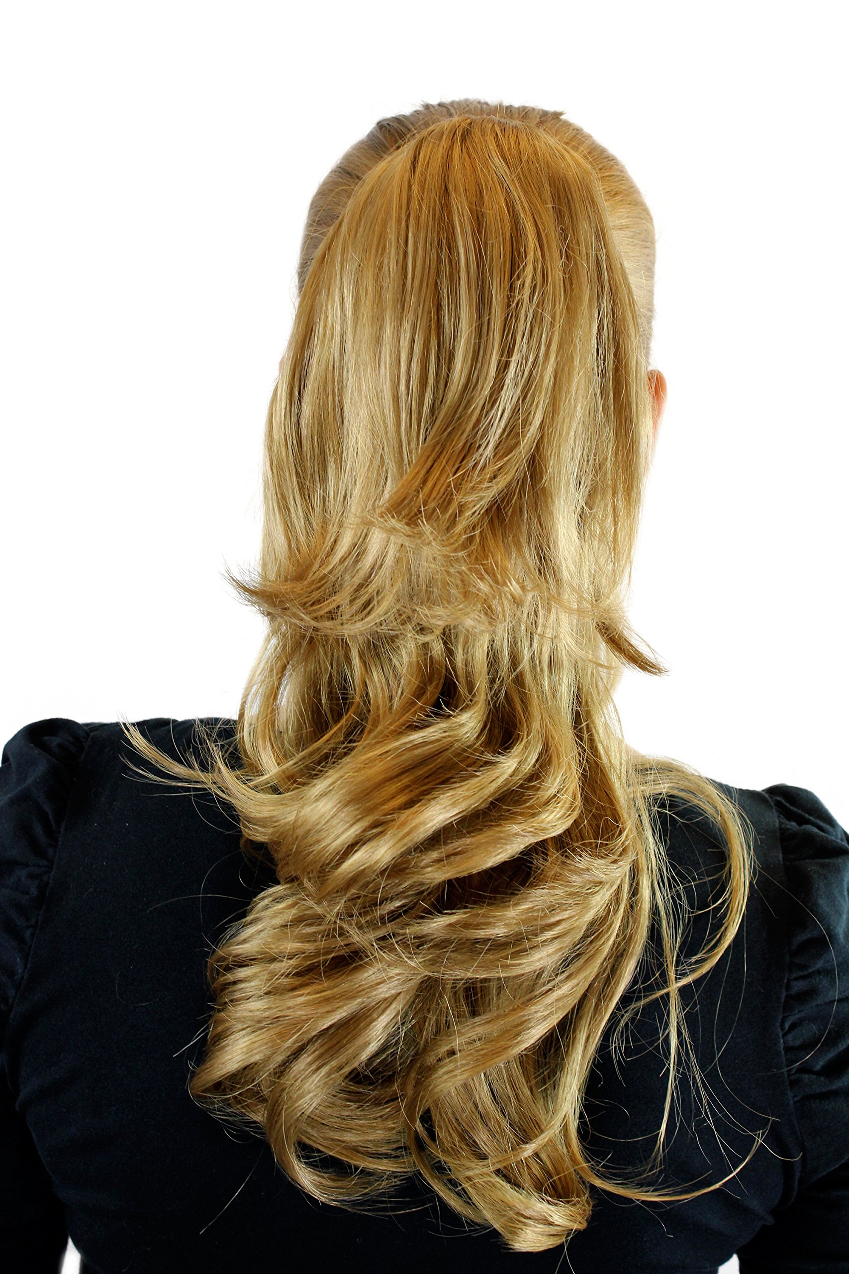 WIG ME UP - JL-0067-18-25 Ponytail Hairpiece extension long wavy dark blond blond mix claw clamp 18inch