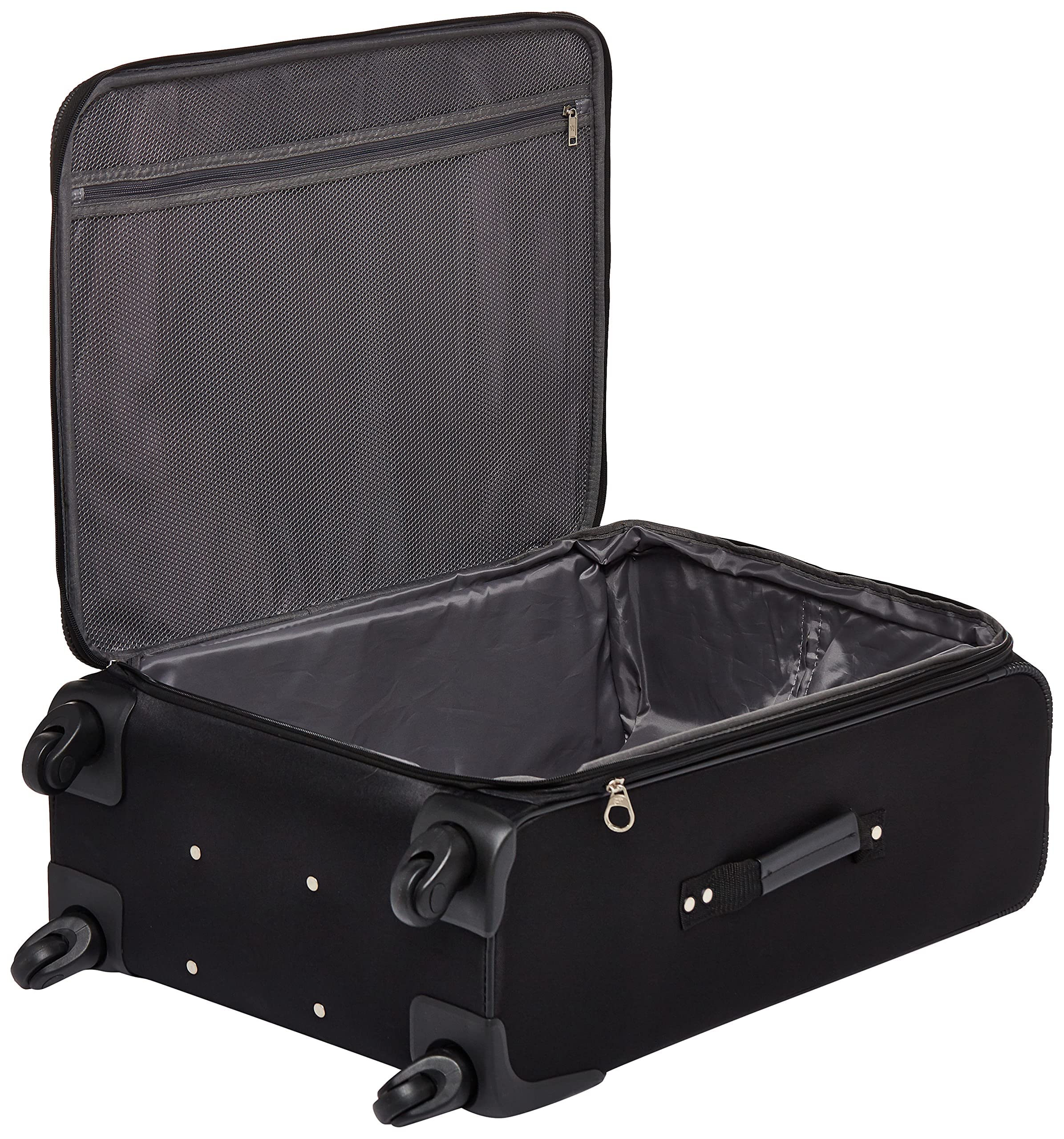 American Tourister Pop Max Softside Luggage with Spinner Wheels, Black, 3-Piece Set (21/25/29)
