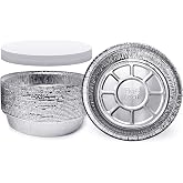- 8 Inch Disposable Round Aluminum Foil Take-Out...