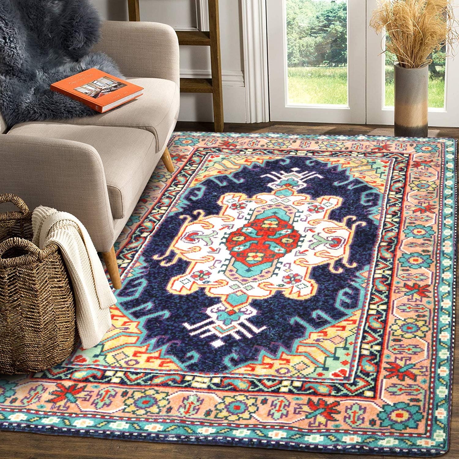 Artiron Monaco Collection Vintage Bohemian Area Rug 4' x6'