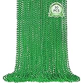 SHAOQINLIN 30 PCS St. Patricks Day Beads Necklace, 33" Green Mardi Gras Beads Christmas Necklaces Irish Saint Patricks Necklaces for St. Patricks Day Mardi Gras Parade Throws Birthday Party Favors