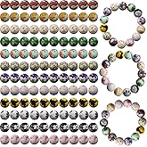 120pcs Richbunnys 15mm Bulk Silicone Beads for Pens and Keychain Making,Large Bead for Necklace and Bracelets Making,Assorted Rubber Beads Set(Print Floral)