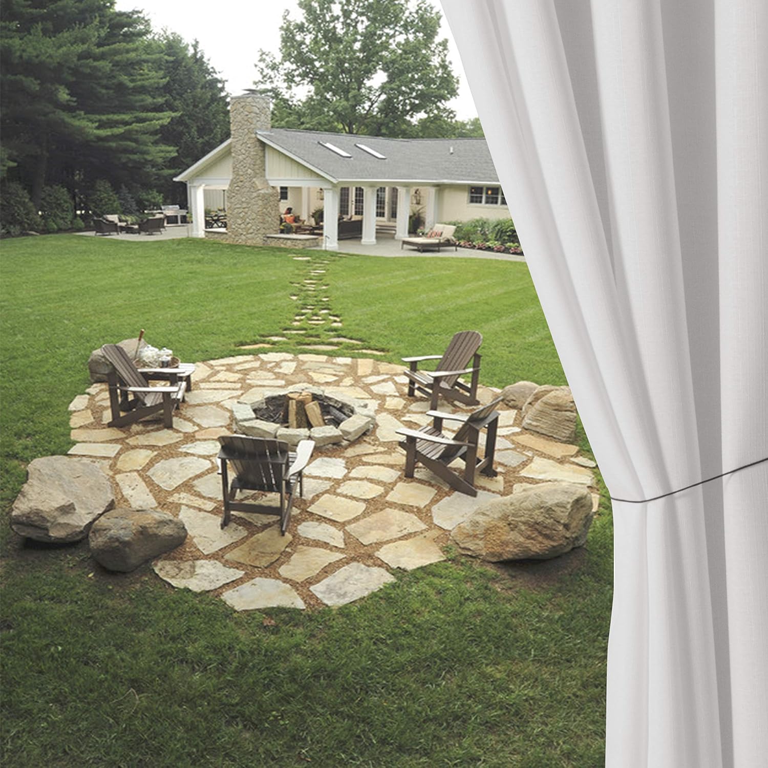 Waterproof And Cabana Set Of 2 Panels 52 X 84 Inch Lanai Lordtex Linen Look Indoor Outdoor Curtains Deck Sun Blocking Textured Grommet Curtains For Patio Pergola Porch Light Grey Privacy Outdoor Decor