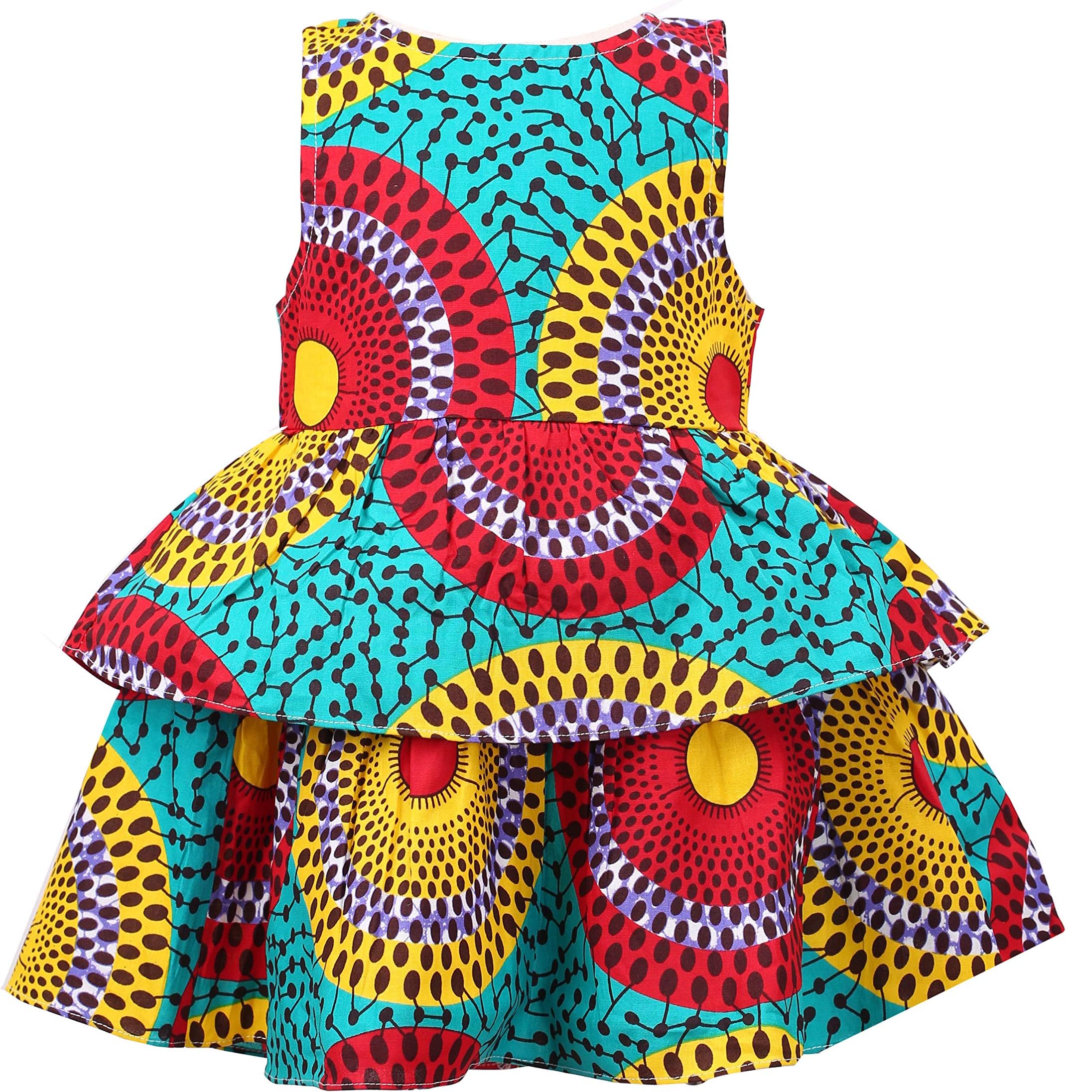 Girl's African Print Dress,Baby Girl Party Dress Ankara Special Occasion Dress, Wax Print Flower Girl Gown