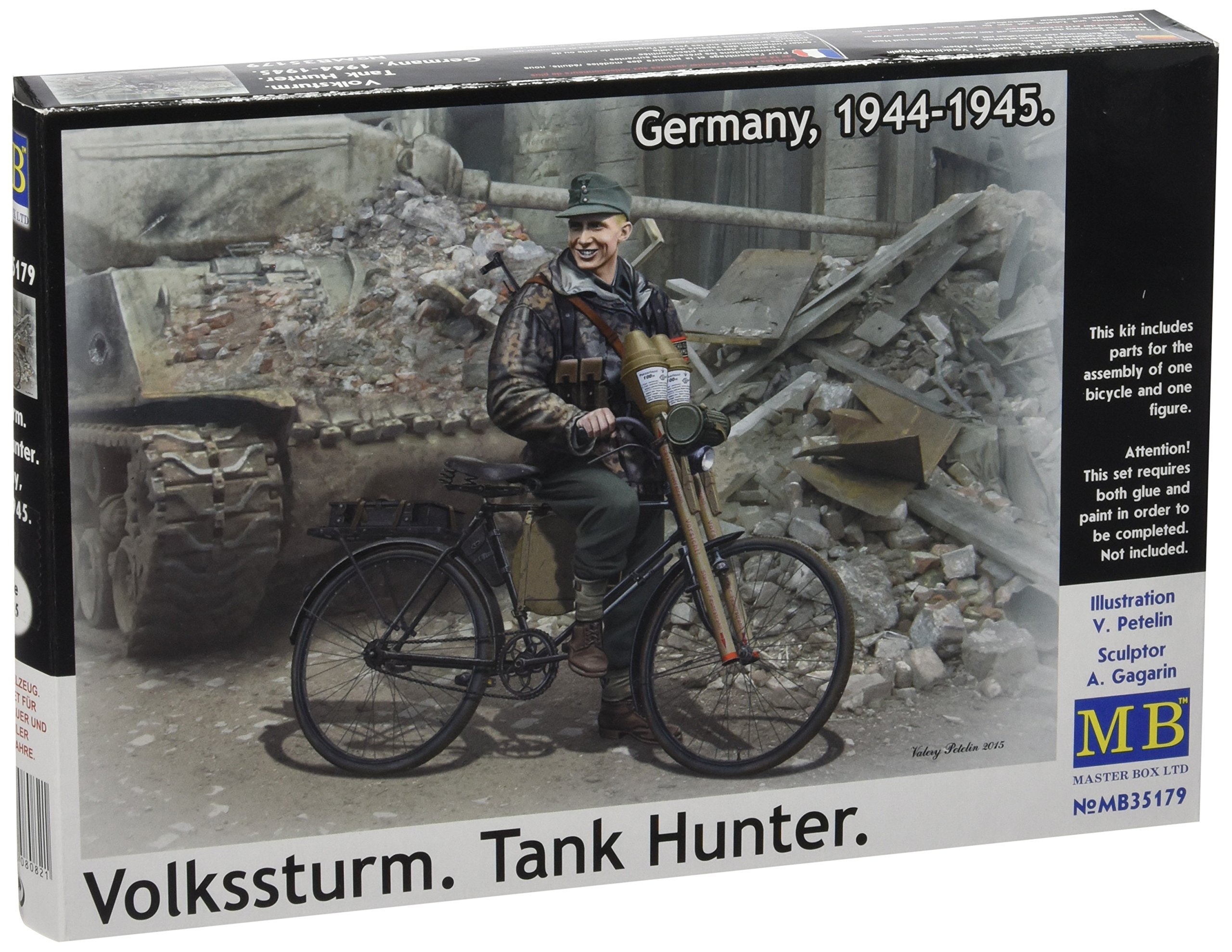Masterbox 1:35 Scale Germany 1944-1945" Volkssturm Tank Hunter Construction Kit (Grey)