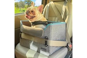 PETSFIT Dog Car Seats for Small Dogs, Patent Safe Buckles Dog Booster Car Seat, Cat Car Seat with Safety Belt, Suitable for S