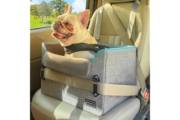 PETSFIT Dog Car Seats for Small Dogs, Patent Safe Buckles Dog Booster Car Seat, Cat Car Seat with Safety Belt, Suitable for S