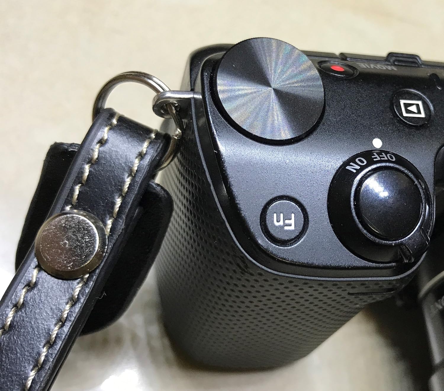 Gadget Place Black Classy Leather Wrist Strap for Canon PowerShot SX730