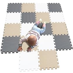 MQIAOHAM® 18 Pieces Puzzle Play Mats, Soft Baby