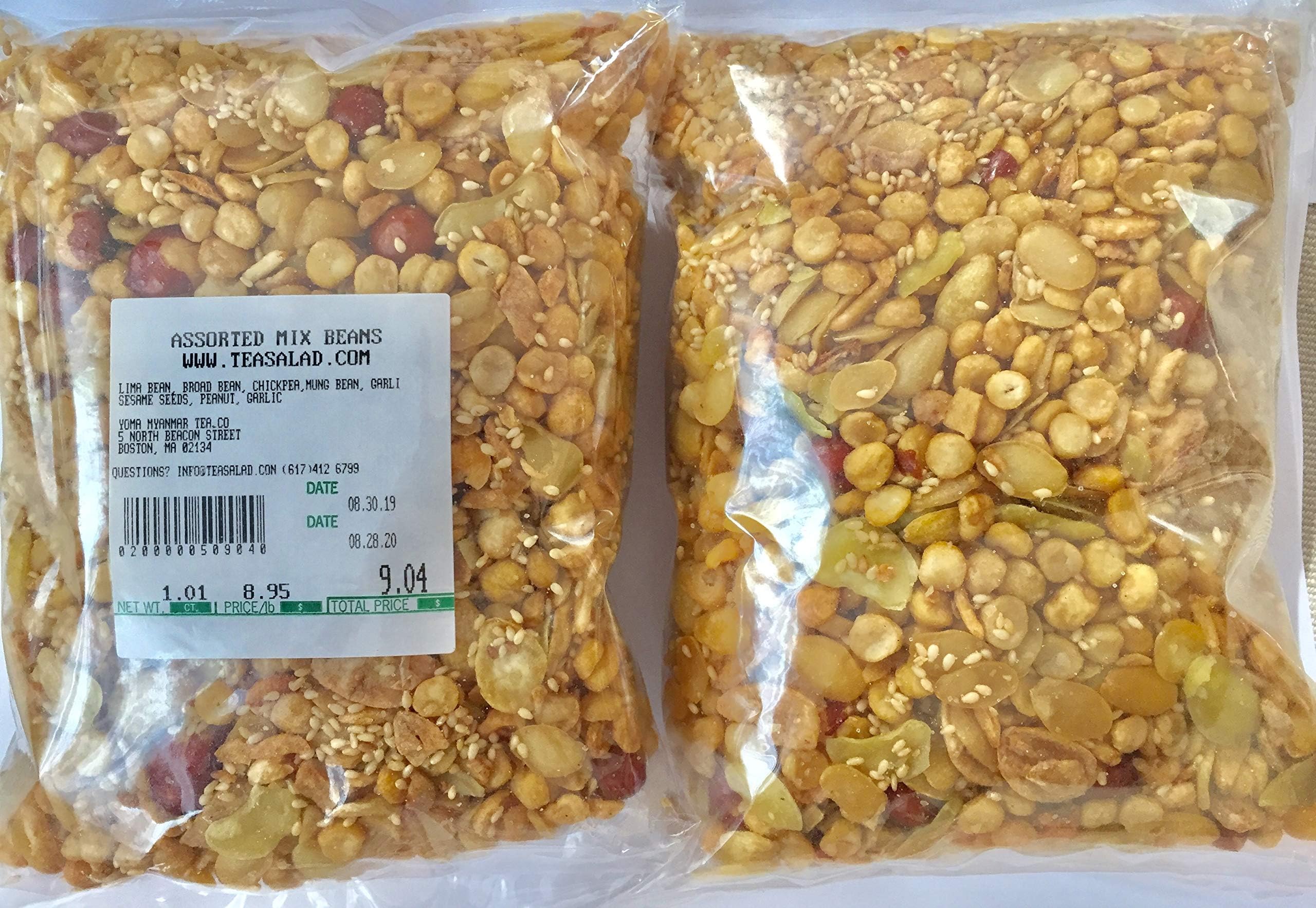 Tea Salad Toppings ( 9 ounce Assorted Beans with 5 oz crispy Natural Sun Dried Shrimp) ပဲေပါင္းေၾကာ္ နွင့္ ပုဇြန္ျေခာက္