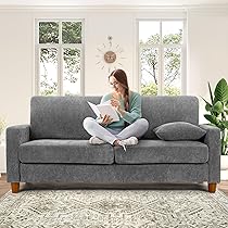 Amazon.com: Kidirect 70in Grey Sofa, Couches for Living Room