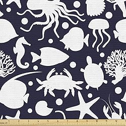 Lunarable Underwater Fabric by The Yard, Marine