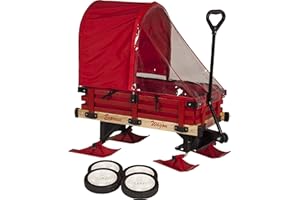 Millside Industries Sleigh Wagon with Red Wooden Racks (06475)