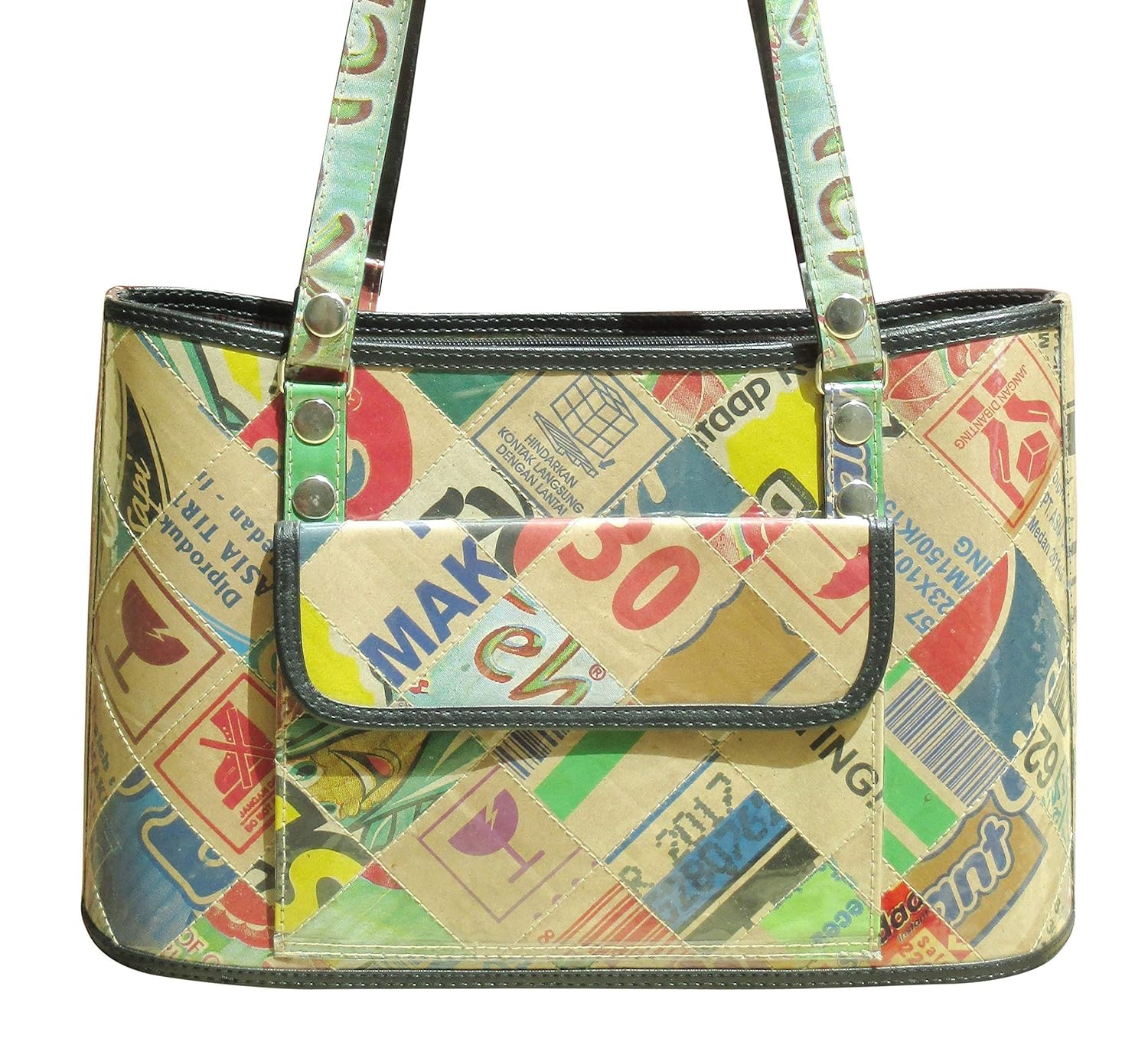 Handbag made from upcycled cardboard FREE SHIPPING