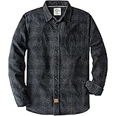Dubinik® Flannel Shirt for Men Plaid Mens Button Down Long Sleeve Shirts Soft Pure Cotton Casual Cozy Regular Fit