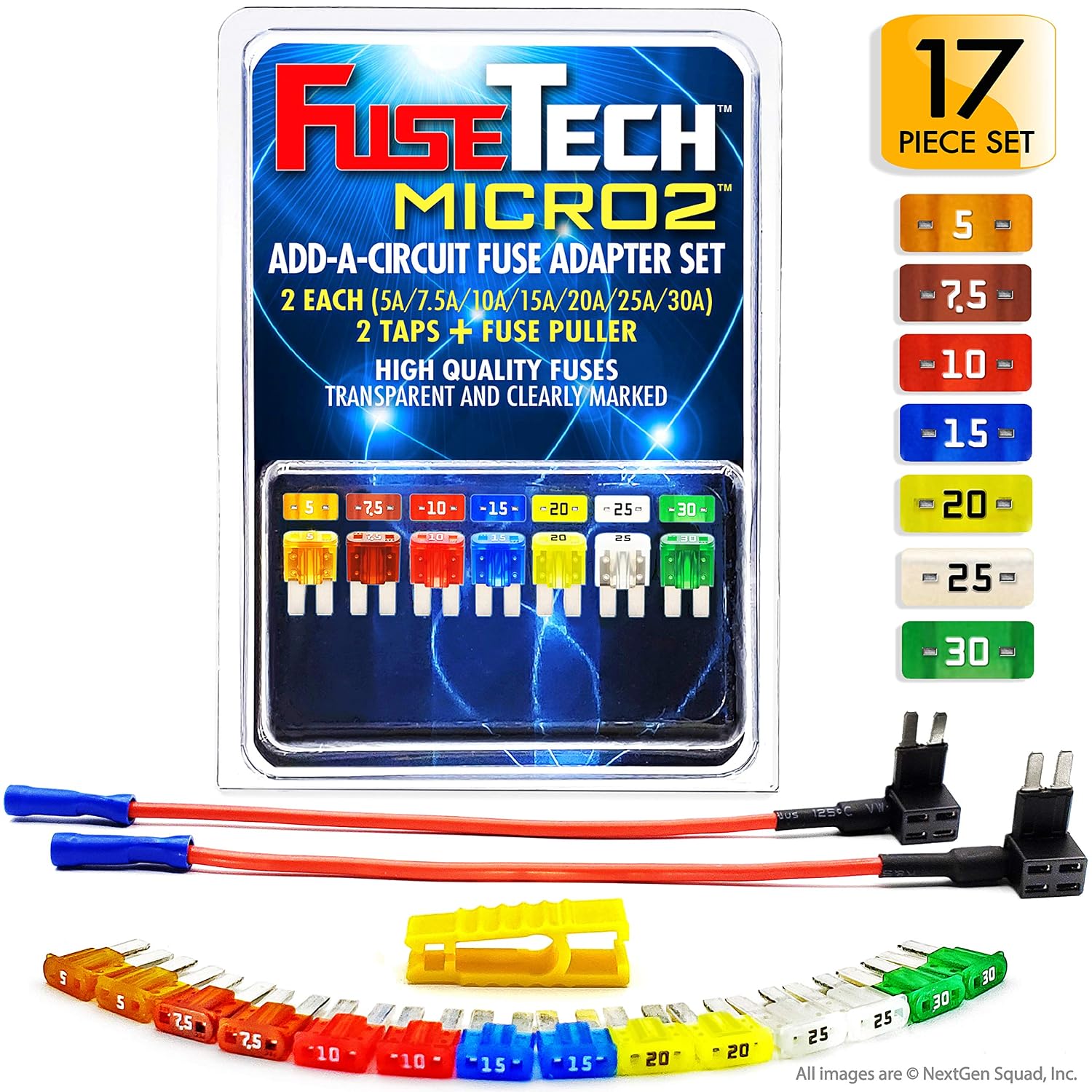 Micro II Fuse Car Fuses – 4 Pieces Micro2 10 Amp – Unlimitedhid