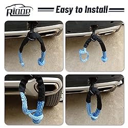 RIOOP 2 Pcs Soft Shackle 7/16 Inch X 22 Inch