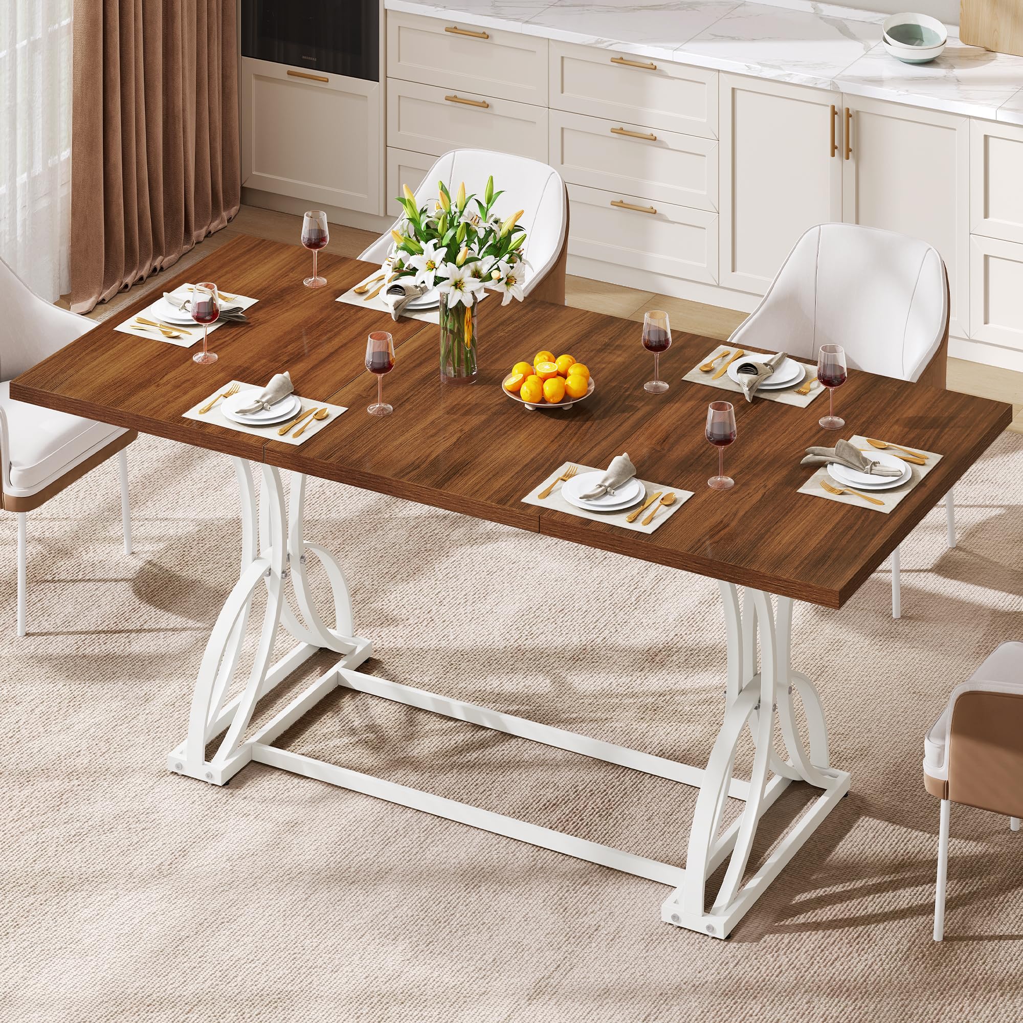 Photo 1 of DWVO 70.3" Large Modern Dining Table
