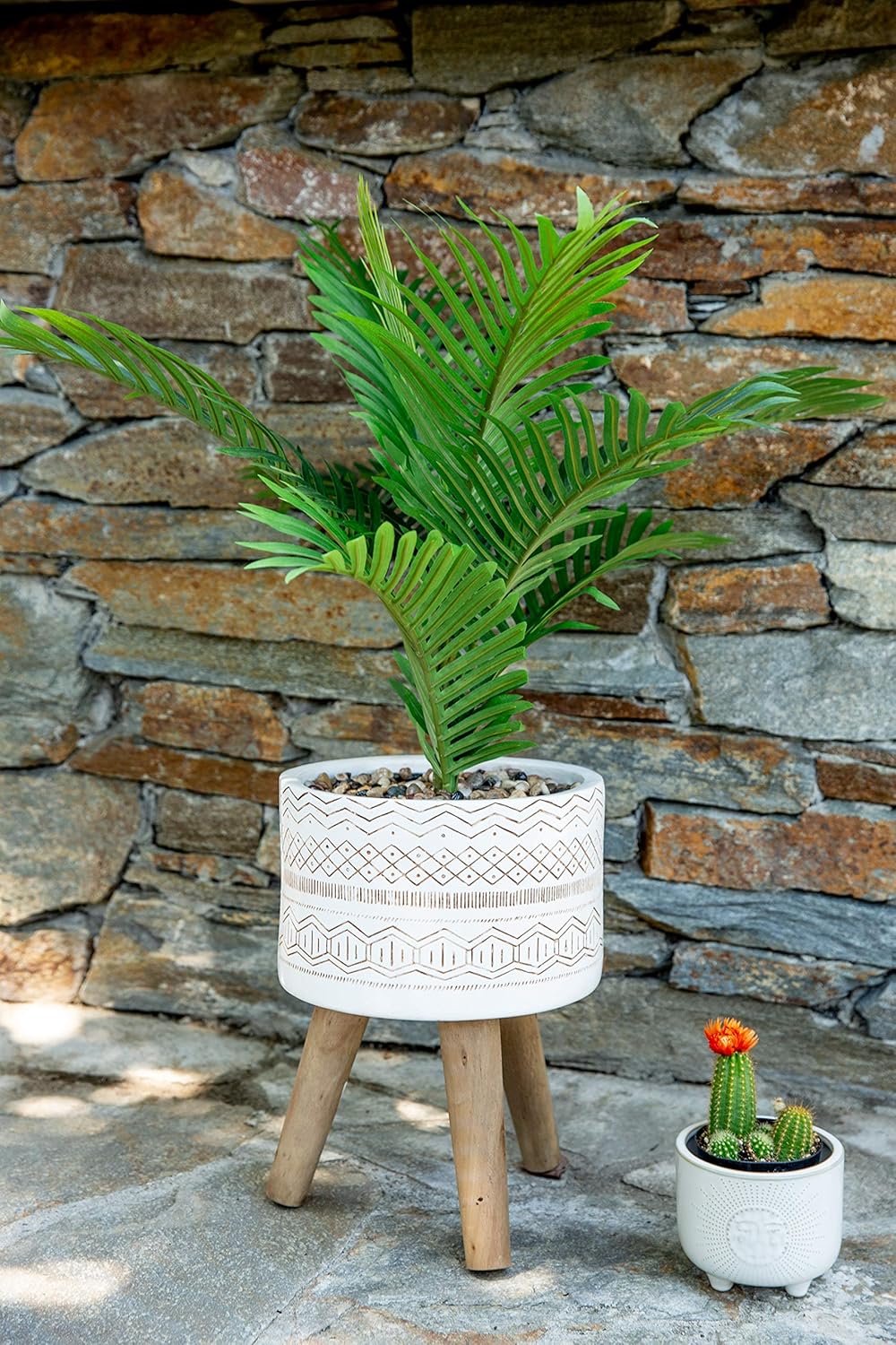artificial plants unlimited competitor on Amazon Com Flora Bunda Artificial Plants 31 Palm In 10 Tribal Fiberglass On Stand Furniture Decor