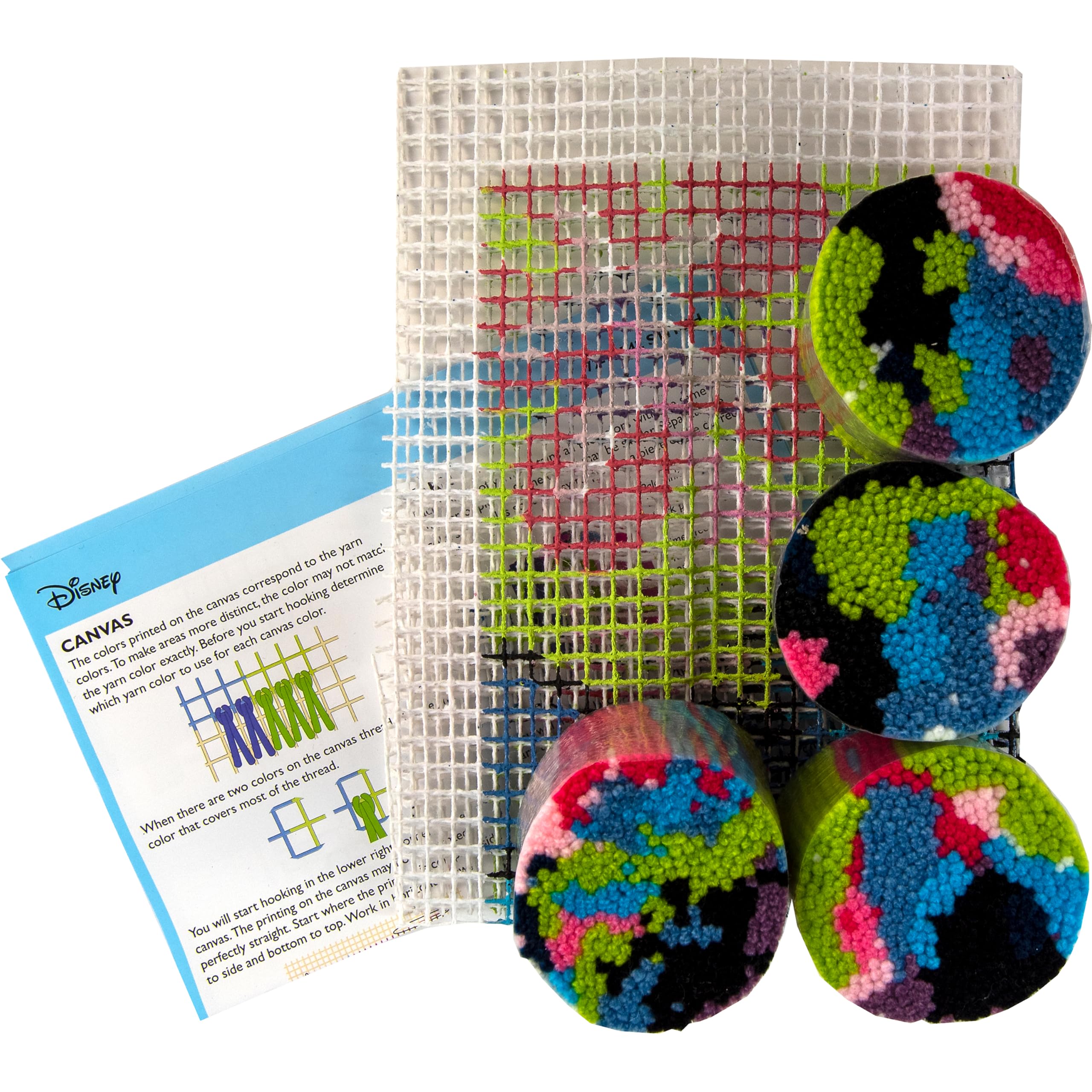 Dimensions 72-75542 Disney's Lilo and Stitch Latch Hook Kit for Beginners, Finished 12'' x 12'', Multicolor