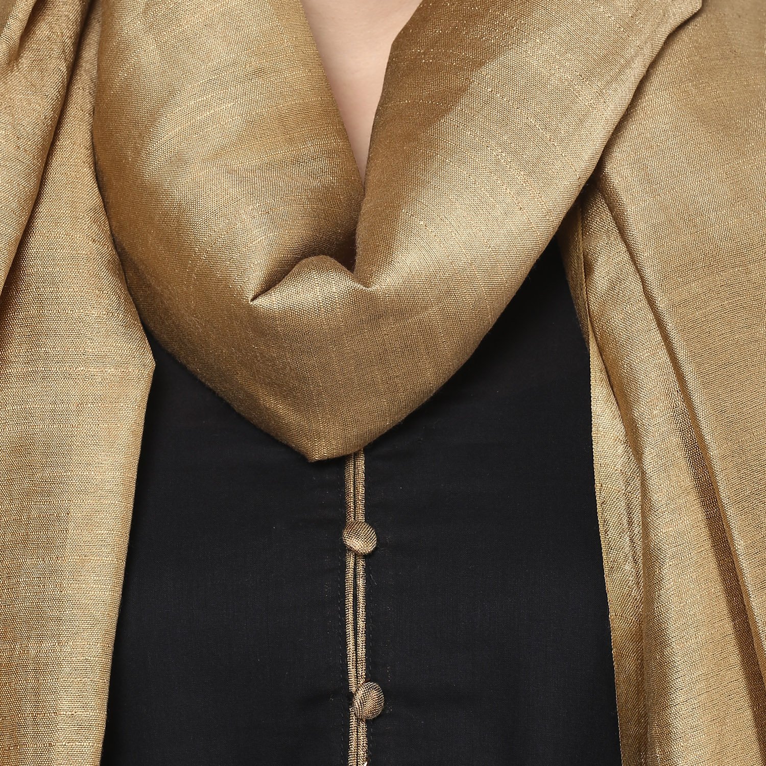 dupatta bazaar women's gold cotton silk dupatta