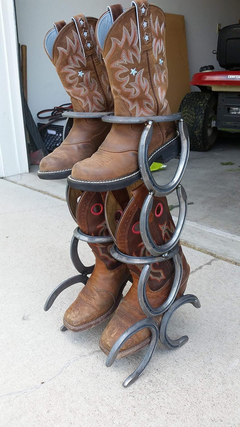 boots rack room shoes on Amazon Com Horseshoe Boot Rack 2 Pair Tall Rack Handmade