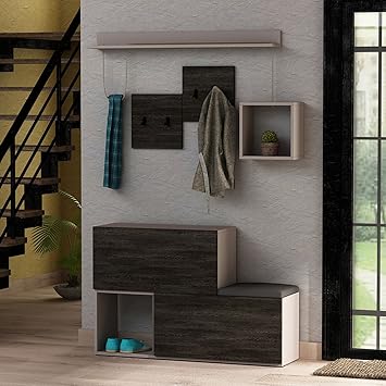 Mueble perchero entrada | Percheros de pared, percheros de pie...