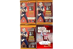 NEW 2023 Panini SCORE Football Cards (3) THREE FACTORY SEALED PACKs w/ 22 Cards Per Pack - 66 CARDS - Plus Novelty Mahomes Card Pictured