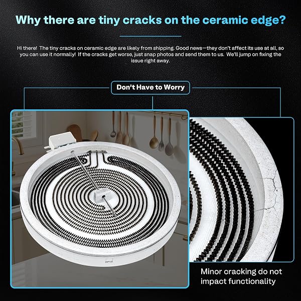 WB30T10133 9IN RADIANT SURFACE ELEMENT FIT FOR GE HOTPOINT ELECTRIC RANGE OVEN STOVE COOKTOP PARTS JB745DF1WW JB630RF1SS JD630SF1SS PS905SP2SS JBP81SM2SS EAP2321567 1PACK LUXRILIX