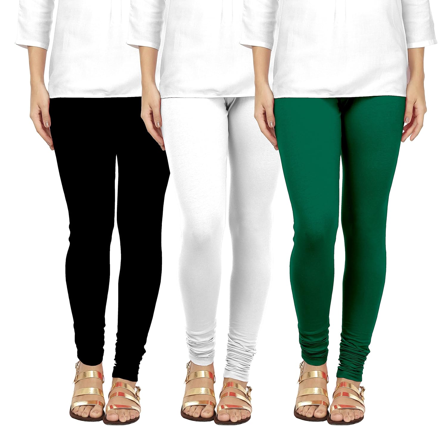 ancientstar chudidar cotton leggings for womens/girls/ladies (pack of 3) sizes-l/xl/xxl/3xl/4xl/5xl/6xl