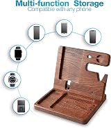 Teslyar Natural Oak Wood Phone Docking Station & Organizer for Men view 7