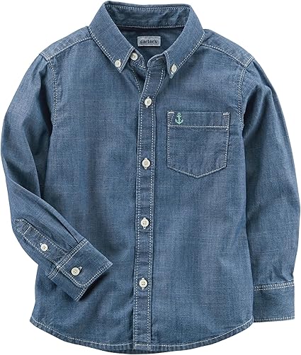 chambray baby shirt