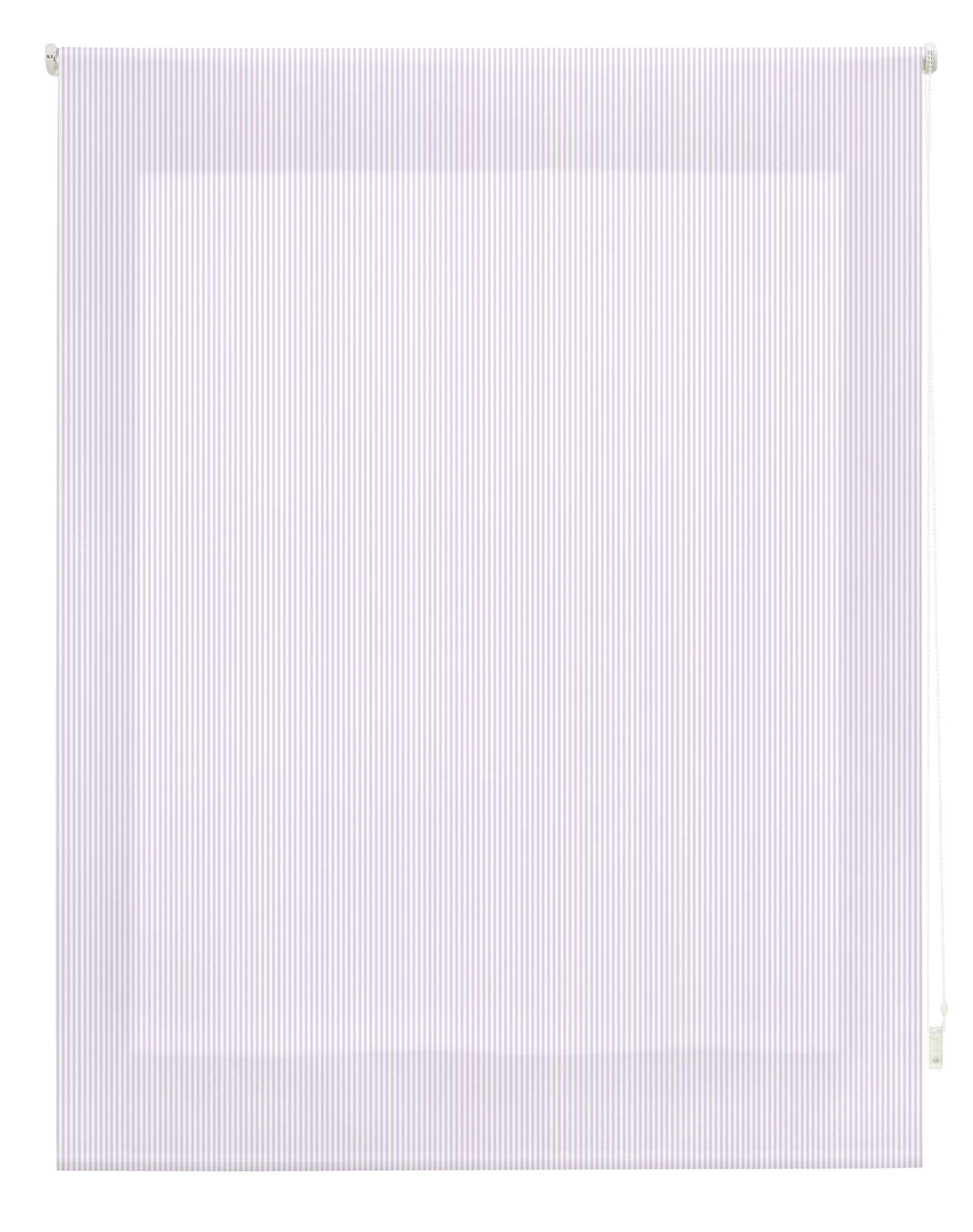 blindecor Stripes Roller, Fabric, Lilac, 110 x 180 cm