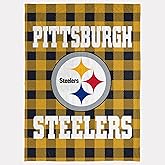 FOCO NFL Pittsburgh Steelers 40"x50" Plaid Fleece Throw Blanket