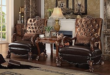 Amazon Com Acme Dresden Cherry Oak End Table Kitchen Dining