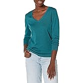 Amazon Essentials Women's Regular-Fit Lightweight Long-Sleeve V-Neck Sweater (Available in Plus Size)