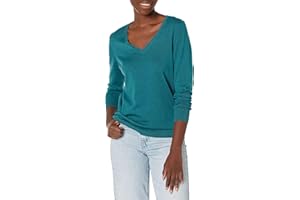 �鶹�� Essentials Womens Classic-Fit Lightweight Long-Sleeve V-Neck Sweater (Available in Plus Size)