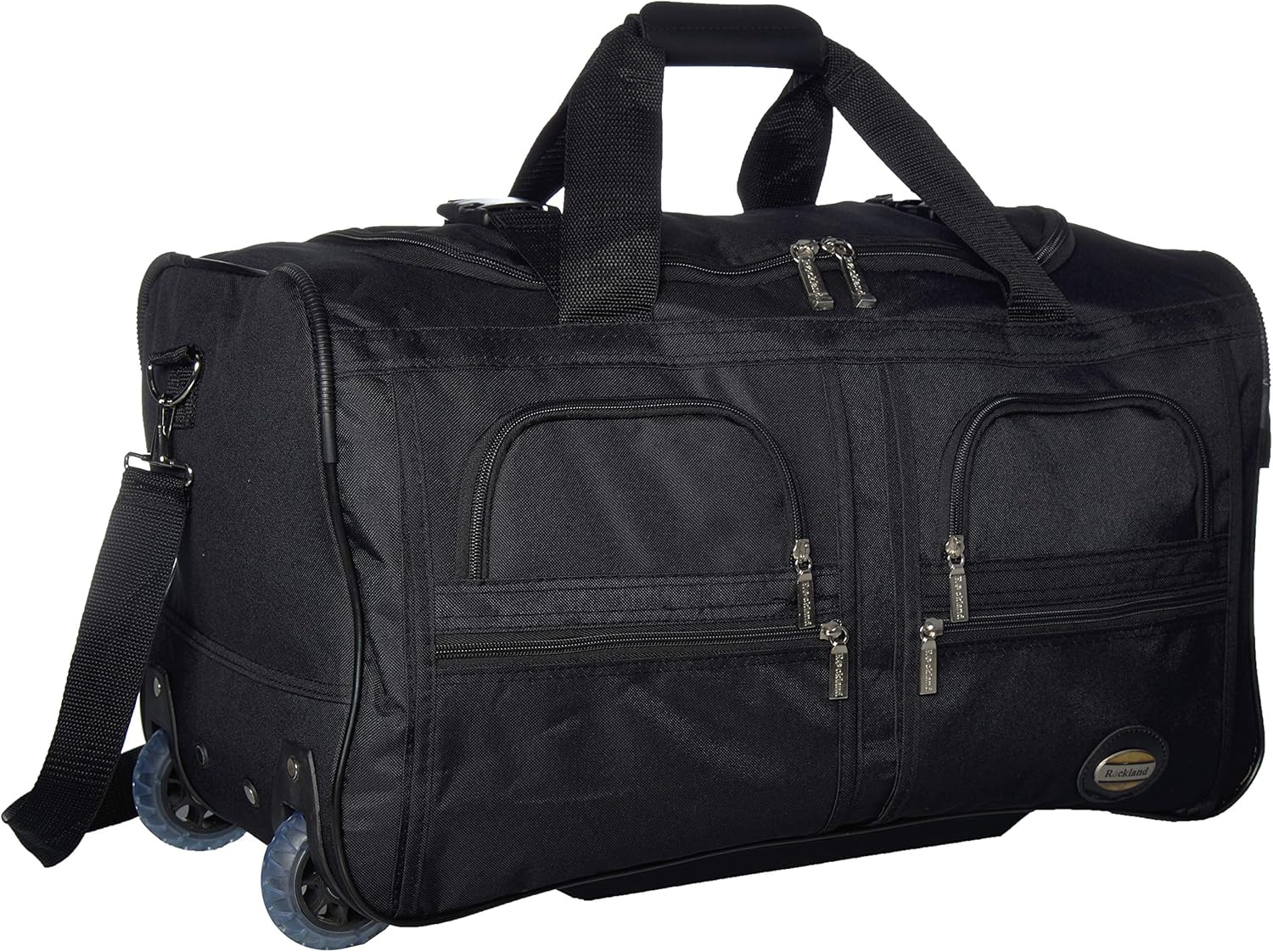  | Rockland Rolling Duffel Bag, Black, 22-Inch | Travel Duffels