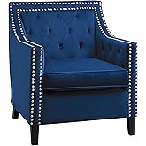 Lexicon Portola Velvet Accent Chair, Navy