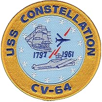 No.1158 ☆横振り刺繍パッチ☆ USS KITTY HAWK CV-63 Amazon.com: CV-63 USS Kitty Hawk Carrier Patch