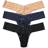 hanky panky - Daily Lace Low Rise Thongs for Women | 3 pack | Comfortable Seamless Underwear Lingerie | One Size (2-12)