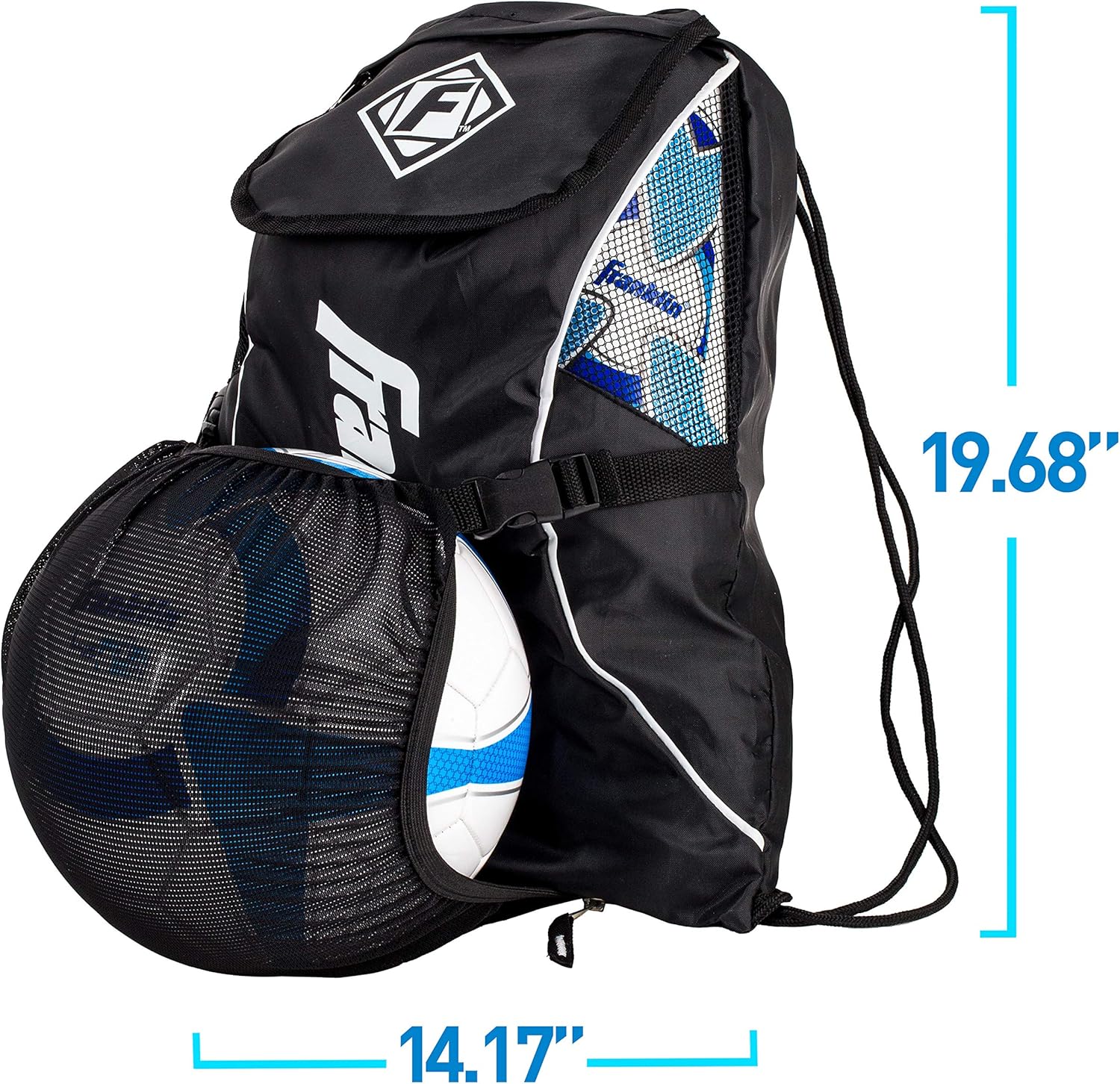 Franklin Sports Deluxe Soccer Sack Black, One Size : Sports & Outdoors