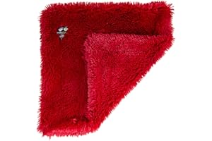 BESSIE + BARNIE Bessie and Barnie Lipstick Luxury Shag Ultra Plush Faux Fur Pet, Dog, Cat, Puppy Super Soft Reversible Blanket (Multiple Sizes), XS - 20" x 20"