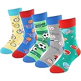 Crazy Socks for Kids Boys Socks 10-12 Years Old Silly Funny School Dress Socks 6-8 Fun Pizza Socks Birthday Christmas Gift