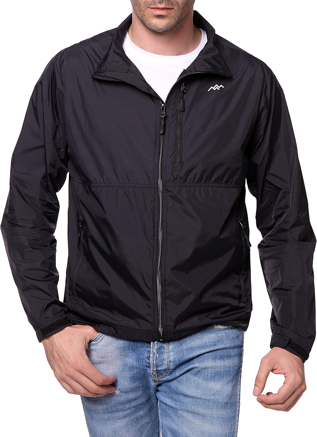 TRAILSIDE SUPPLY CO. Mens Windbreaker Jackets Lightweight Packable Jacket,Windproof and Dustproof: Clothing