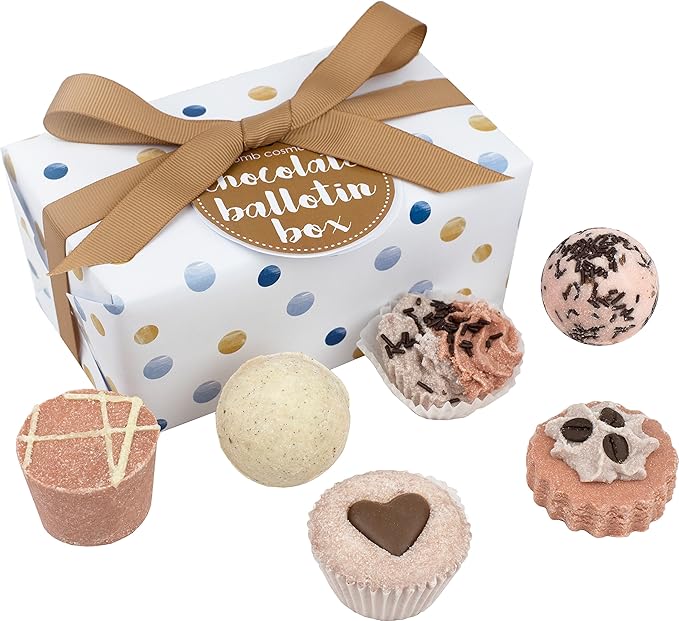 Bomb Cosmetics Chocolate Handmade Bath Melts Wrapped Ballotin Gift Pack