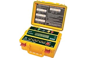 Extech GRT300 4-Wire Earth Ground Resistance Tester - Digital Soil Resistivity Meter with Automatic I and P Spike Check, Data