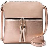 Solene Womens Lightweight Medium Crossbody Purse with Tassel, Perfect Size Crossbody Bags for Daily Use, travel