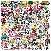 Splatoon Stickers for Teen Kids Water Bottle, 50pcs Cool Shooting Games Decal for Laptop Bike Guitar Luggage Phone Computer S