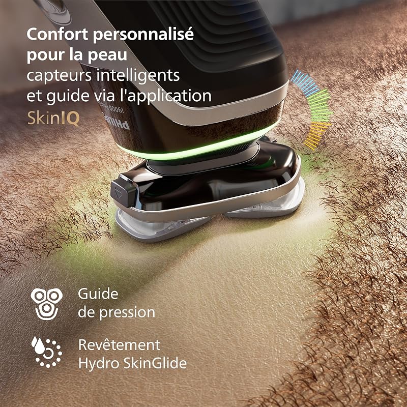 Rasoir i9000 Prestige, rasoir électrique sec et humide, avec technologie Skin IQ, système Triple Lift & Cut, lames rotatives 360 Dual SteelPrecision, modèle XP9205/30